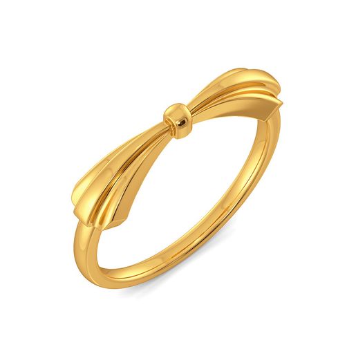 Butterfly Knots Gold Rings