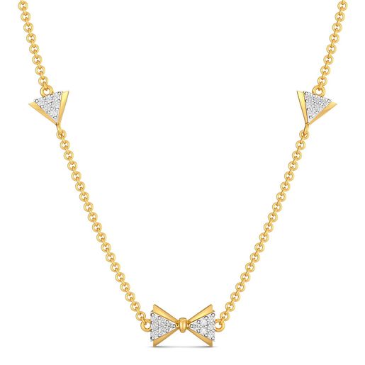 Cross Bows Diamond Necklaces