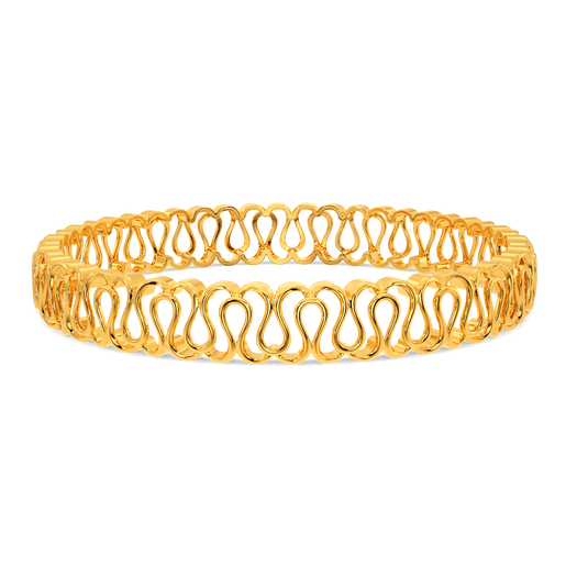 Dynamic Flounce Gold Bangles