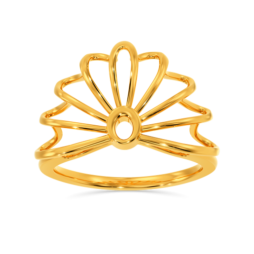 Exuberant Flounce Gold Rings