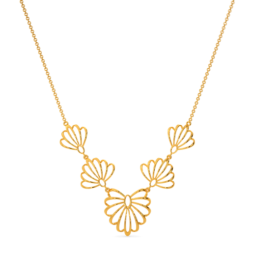 Exuberant Flounce Gold Necklaces