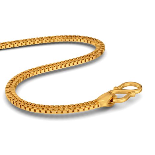 22kt Flat Double Box chain Gold Chains