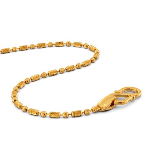 22kt Beaded Ball Chain Gold Chains