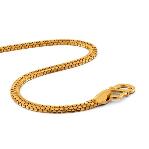22kt Textured Double Box chain Gold Chains