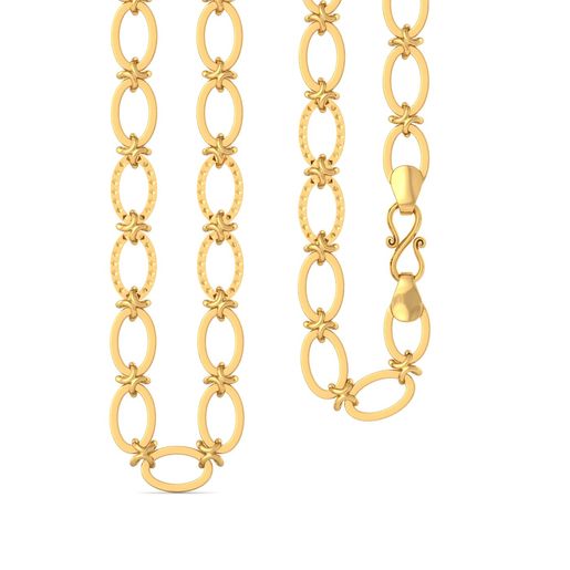 22k Oval X - Link chain Gold Chains