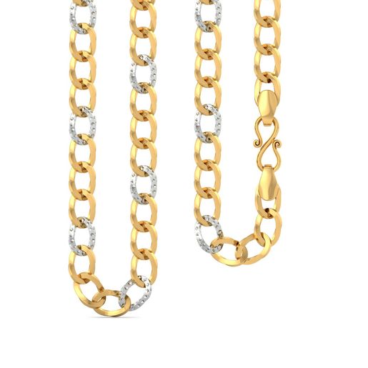 22kt Rhodium Plated Large Link Curb Chain Gold Chains