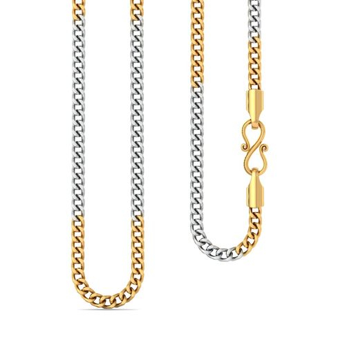 22kt Two tone Megasized V-link box chain Gold Chains
