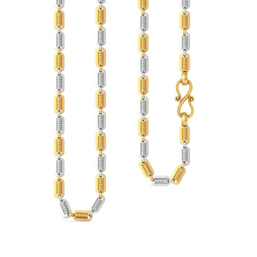 22kt Peas in a Pod Rhodium Plated Link Chain Gold Chains