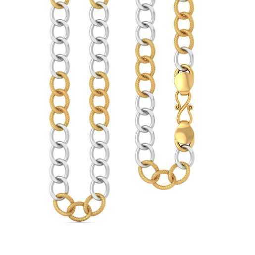 22kt Two Toned Curb Link Chain Gold Chains