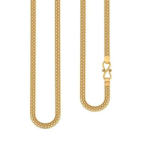 22kt Flat Three Strand Cable Chain Gold Chains