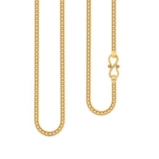 22kt Flat Dual Strand Cable Chain Gold Chains