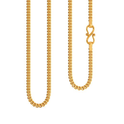 22kt Cylindrical Linked Chain Gold Chains