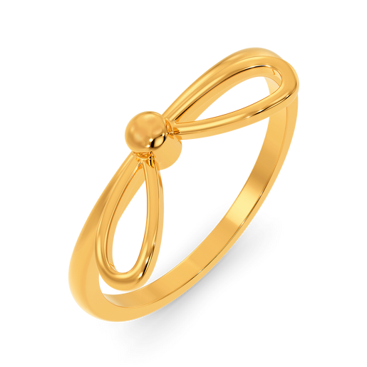 Dot a Bow Gold Rings