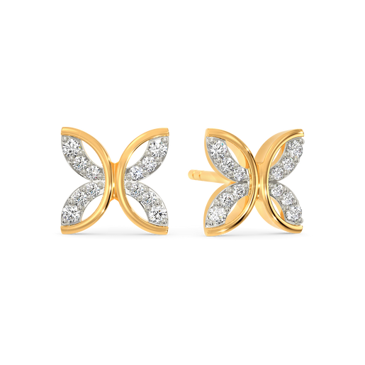 Leaves Of Rhom Diamond Earrings