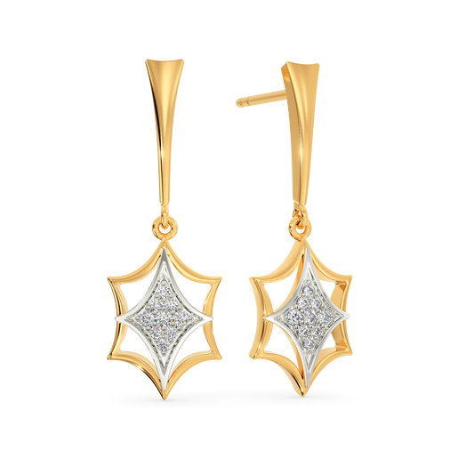 Hexa Curves Diamond Earrings