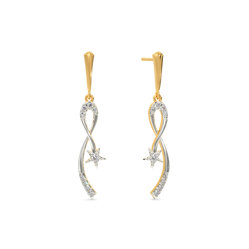 Star Entwined  Diamond Earrings