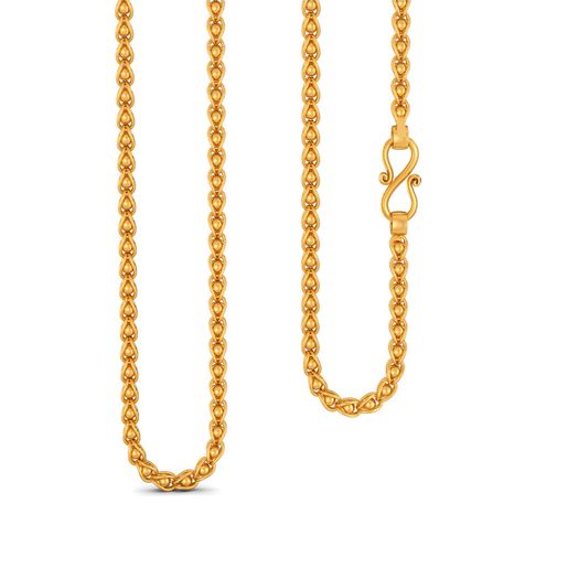 22kt Caged Bead Link Chain Gold Chains