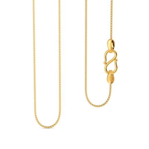18kt Two Box Chain Gold Chains