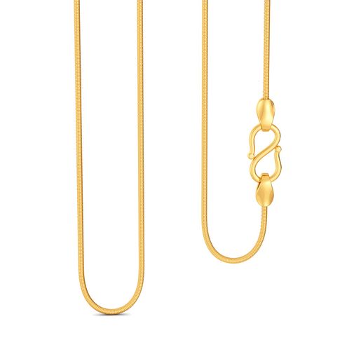 18kt Round Snake Chain Gold Chains