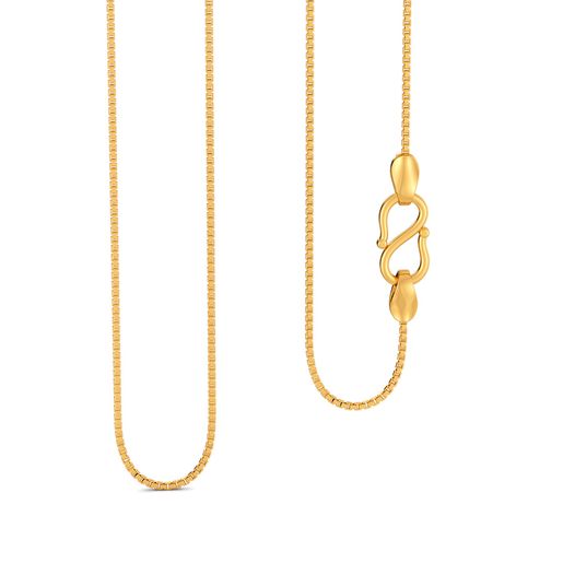 18kt Three Box Chain Gold Chains
