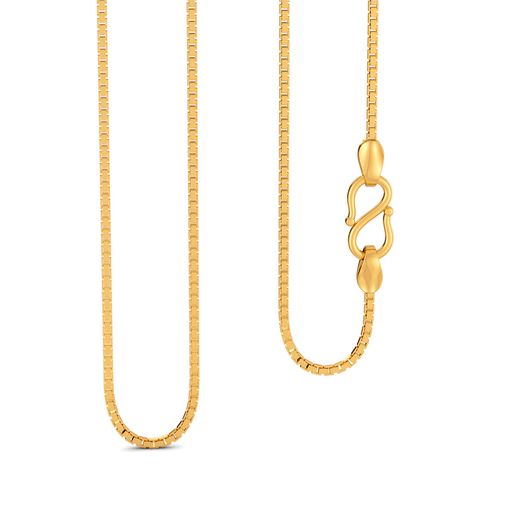 18kt Seven Box Chain Gold Chains