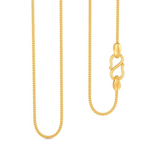 18kt Slender Curb Chain Gold Chains