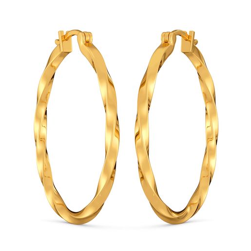 Twister Tale Gold Earrings