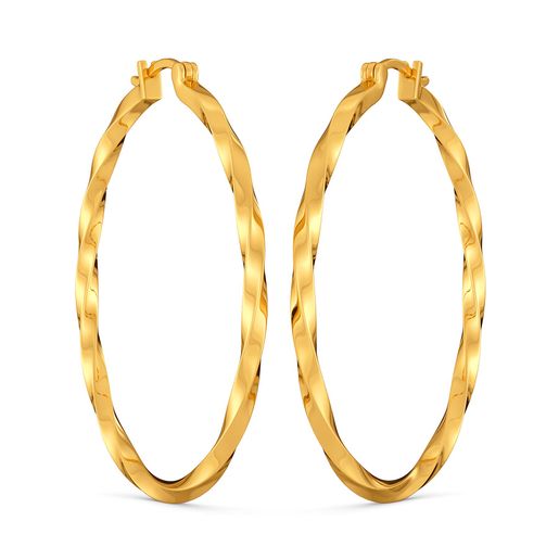 Twin Spin Gold Earrings