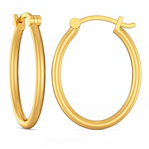 Oval Odes Gold Earrings