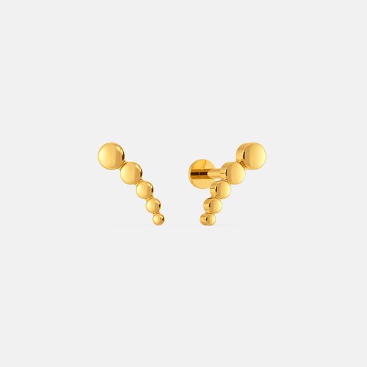 Dancing Dots Gold Earrings