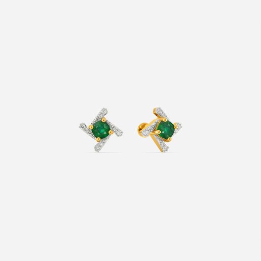 Flash O Green Diamond Earrings