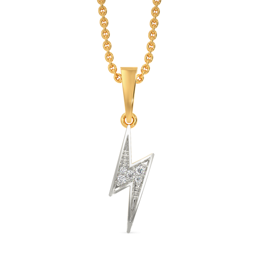 14KT Bolt It Diamond Pendant Melorra