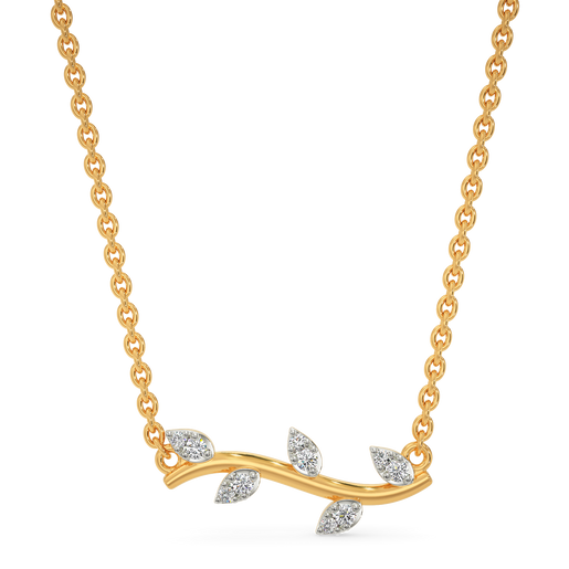 Branch Curved Diamond Necklaces