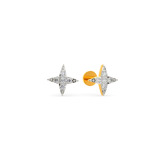 Shiny Star Diamond Earrings