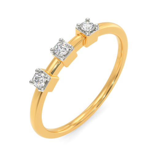 Three Dots & Dashes Diamond Rings