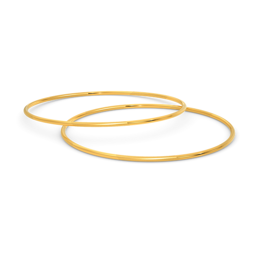 Uplifted Pair of Gold Bangles
