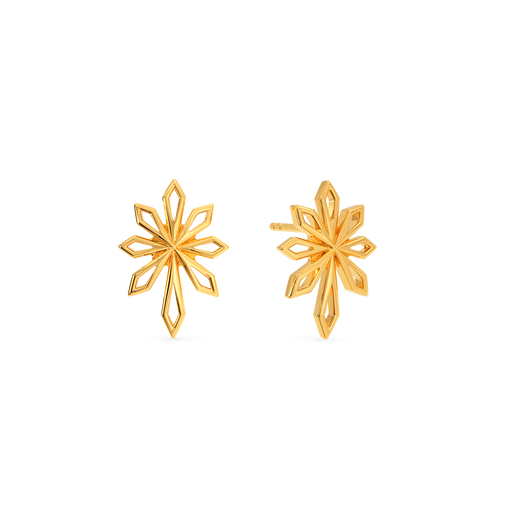 Hues Of Octa Gold Earrings