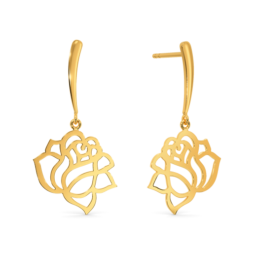 Kiss From A Rose Gold Earrings