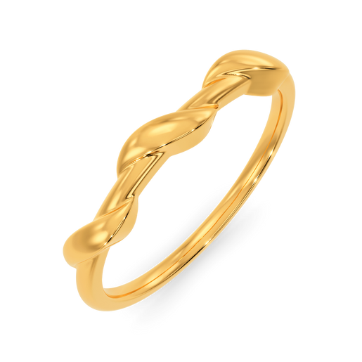 Twisted Elegance Gold Rings