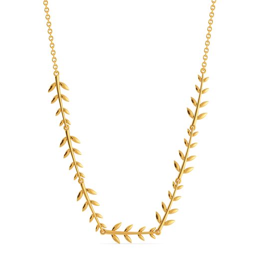 Leaf Language Gold Necklaces