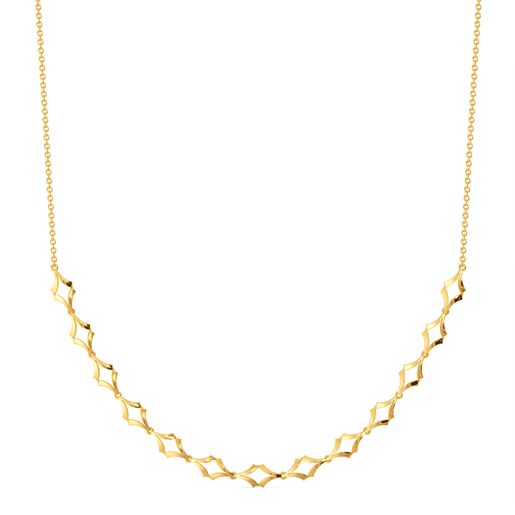 Raving Rhombs Gold Necklaces