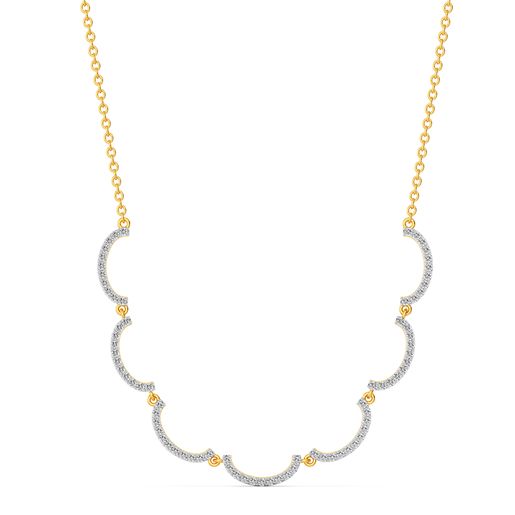 Curve Connect Diamond Necklaces