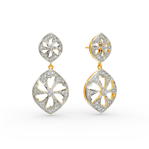 Flora Wheel Diamond Earrings