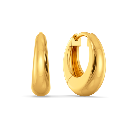 Hoop In A Loop Gold Earrings
