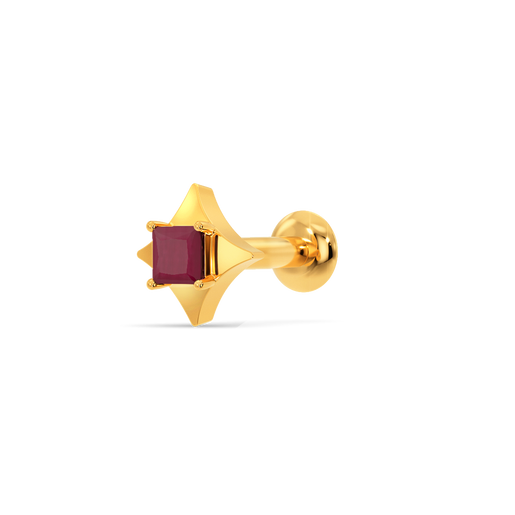 Curvy Top Gemstone Nose Pins