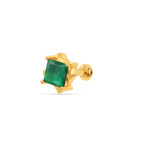 In An Abstract Awe Gemstone Nose Pins