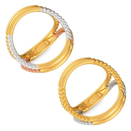 Triple Decker Gold Rings