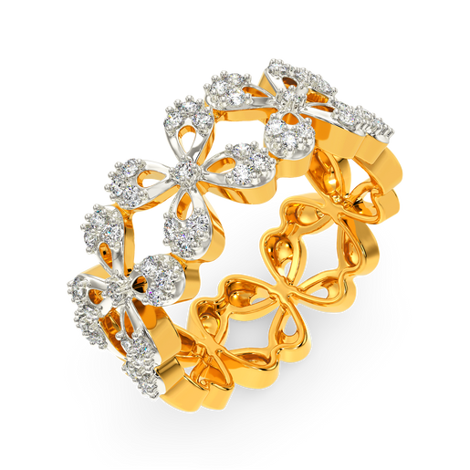 Floral Damsel Diamond Rings