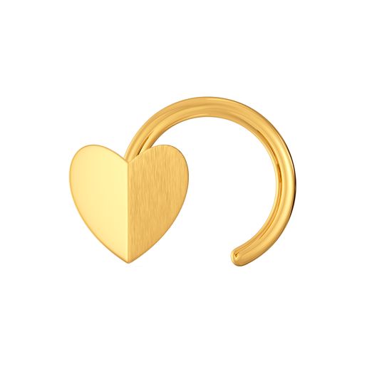 Heart to Heart Gold Nose Pins