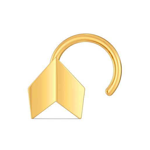 Rhomb Radiance Gold Nose Pins